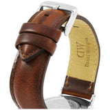 Daniel Wellington Classic St Mawes White Dial Brown Leather Strap Watch For Men - DW00100021