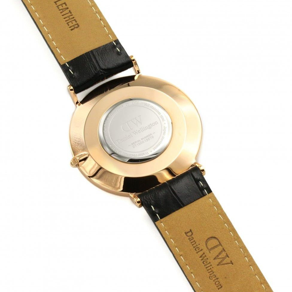 Daniel Wellington Classic Reading Black Dial Black Leather Strap Watch For Men - DW00100129