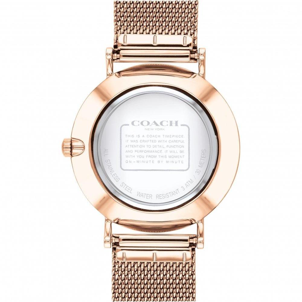Coach Perry White Rose Gold Mesh Bracelet Watch for Women - 14503126