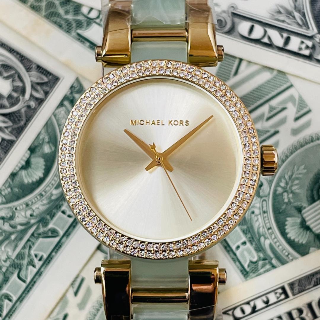 Michael Kors Delray Rose Gold Dial Two Tone Steel Strap Watch for Women - MK4317