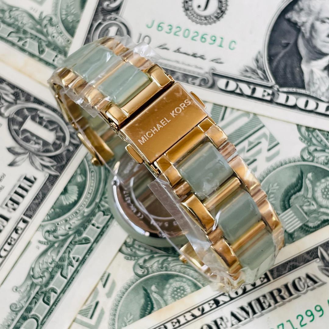 Michael Kors Delray Rose Gold Dial Two Tone Steel Strap Watch for Women - MK4317