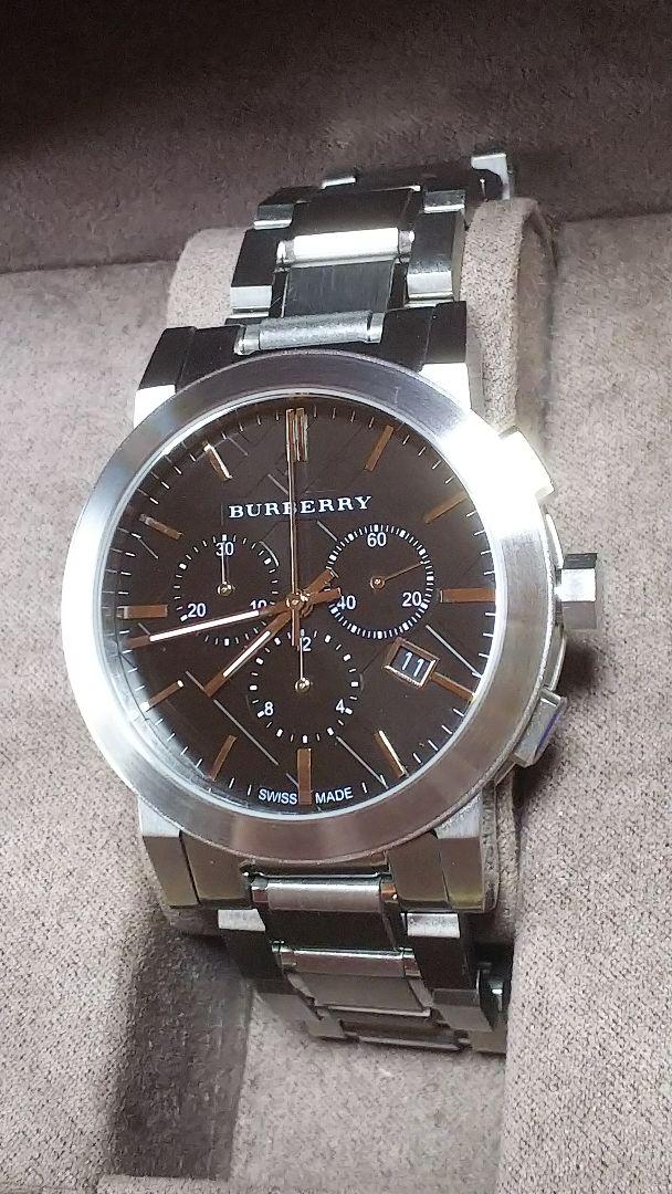 Burberry The City Black Dial Silver Steel Strap Watch for Men - BU9351