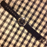 Marc Jacobs Amy Black Dial Black Leather Strap Watch for Women - MBM1140