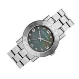 Marc Jacobs Amy Analog Mother of Pearl Grey Dial Silver Steel Strap Watch for Women - MBM8608