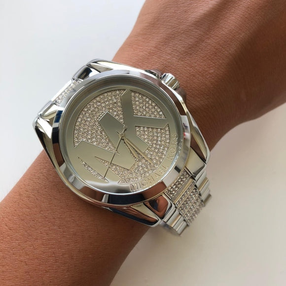 Michael Kors Bradshaw Silver Dial Silver Stainless Steel Strap Watch for Women - MK6486