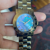 Marc Jacobs Amy Blue Dial Silver Steel Strap Watch for Women - MBM3272