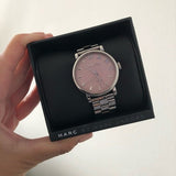 Marc Jacobs Baker Pink Dial Silver Steel Strap Watch for Women - MBM3280