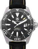 Tag Heuer Aquaracer Calibre 5 Automatic Black Dial Black Nylon Strap Watch for Men - WAY211A.FC6362