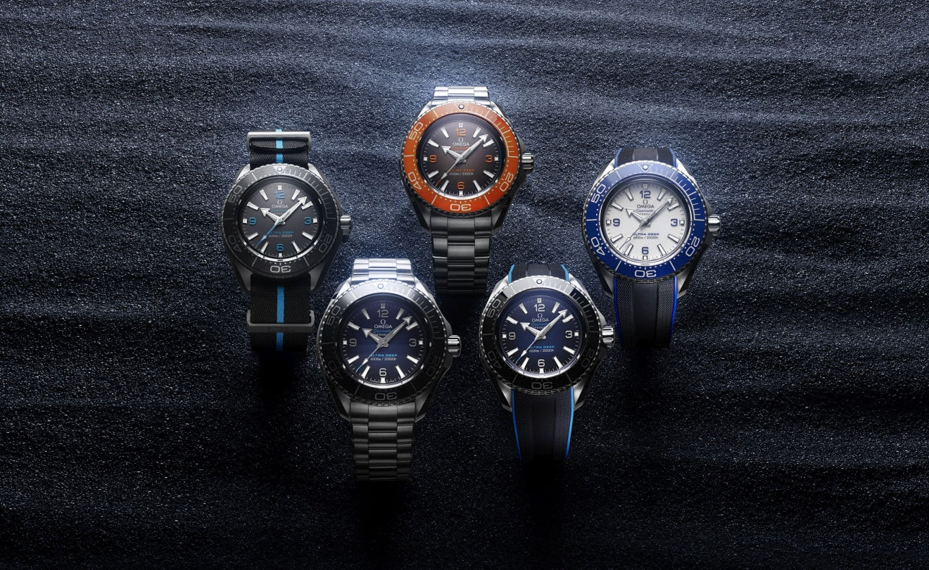 Omega Seamaster Planet Ocean 6000M Co Axial Master Chronometer Blue Dial Silver Steel Strap Watch for Men - 21530462103001