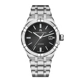Maurice Lacroix Aikon Automatic Black Dial Silver Steel Strap Watch For Men - AI6008-SS002-330-1
