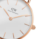 Daniel Wellington Classic Dover White Dial White Nylon Strap Watch For Women - DW00100309