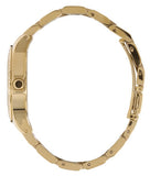 Marc Jacobs Henry Diamonds White Dial Gold Steel Strap Watch for Women - MBM3045