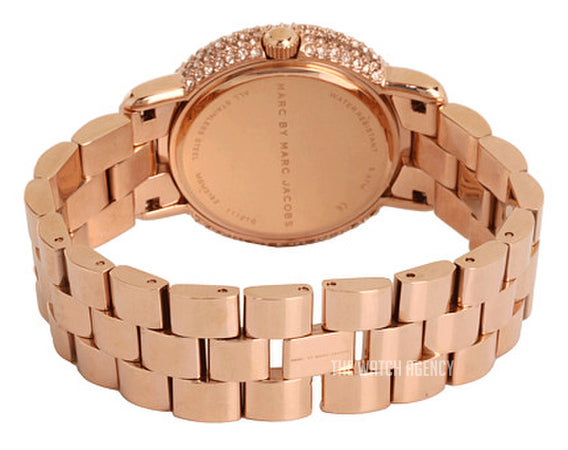 Marc Jacobs Marci Crystals Rose Gold Dial Rose Gold Steel Strap Watch for Women - MBM3192