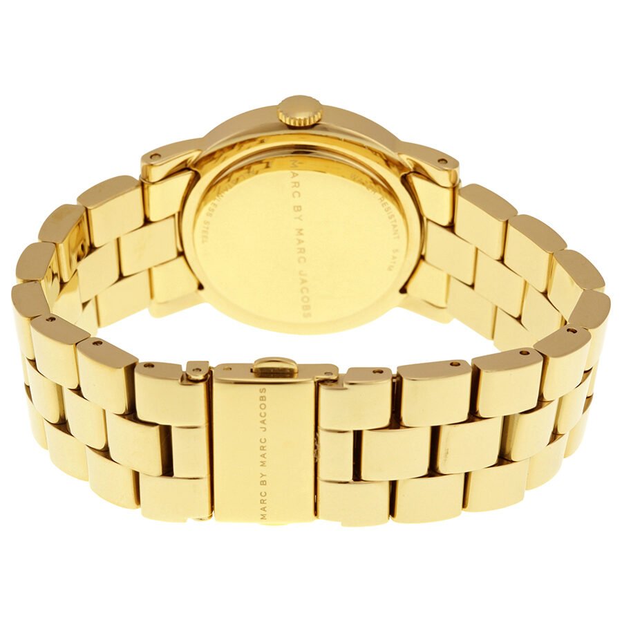 Marc Jacobs Amy Blue Dial Gold Steel Strap Watch for Women - MBM3303