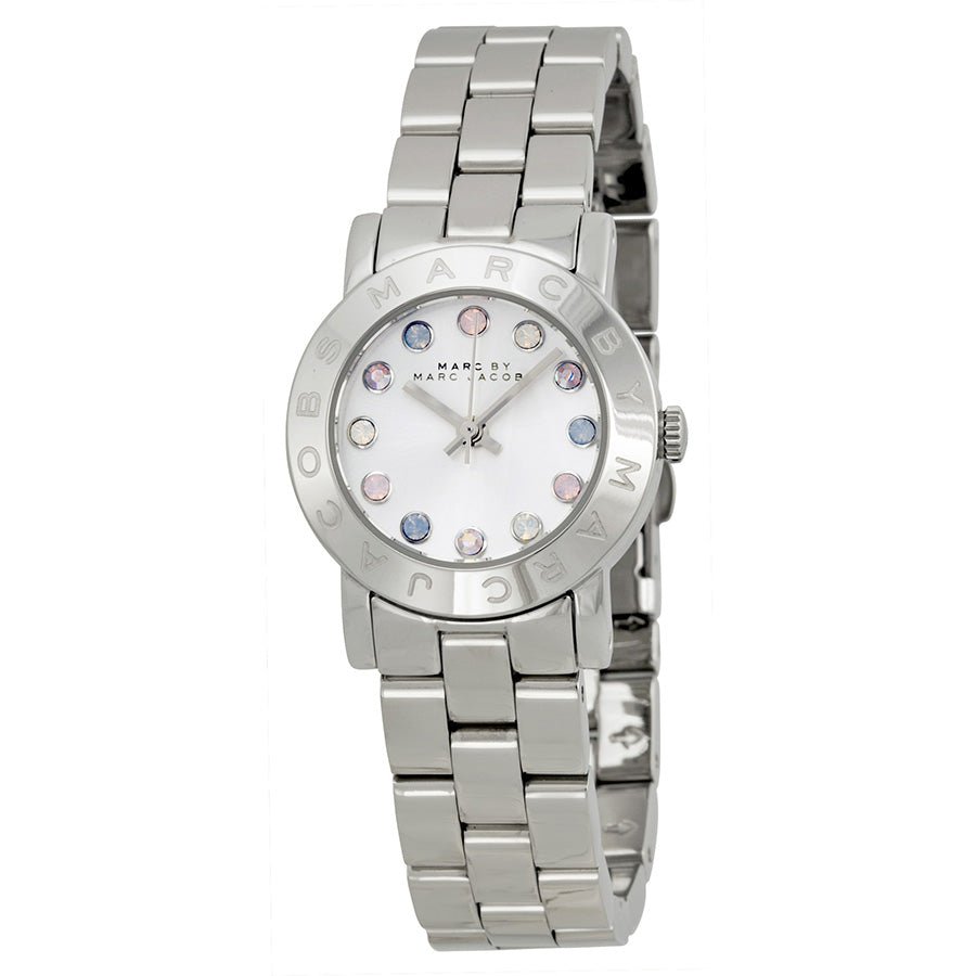 Marc Jacobs Amy White Dial Silver Steel Strap Watch for Women - MBM3217