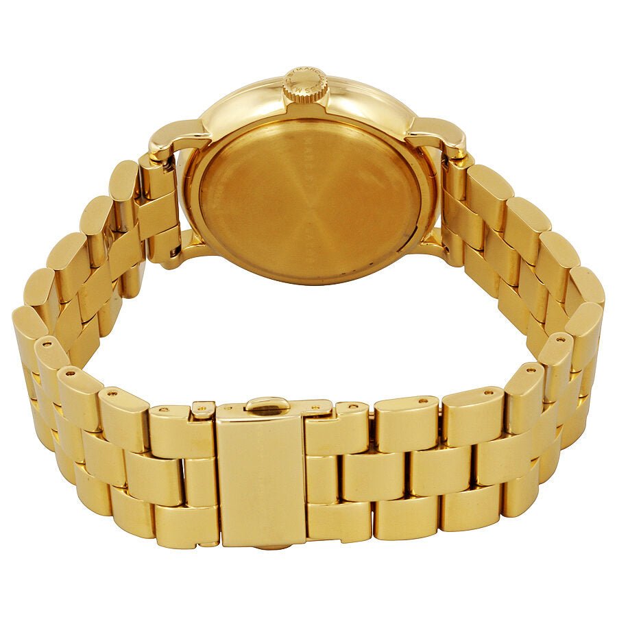 Marc Jacobs Baker Black Dial Gold Steel Strap Watch for Women - MBM3355