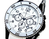 Marc Jacobs Rock Chronograph White Dial White Silicone Strap Watch for Women - MBM2574