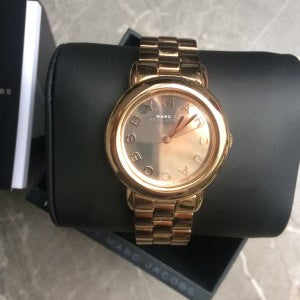 Marc Jacobs Marci Rose Gold Dial Rose Gold Steel Strap Watch for Women - MBM3099