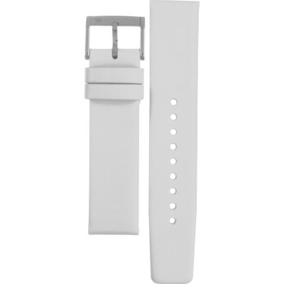 Marc Jacobs Baby Dave White Dial White Leather Strap Watch for Women - MBM1260
