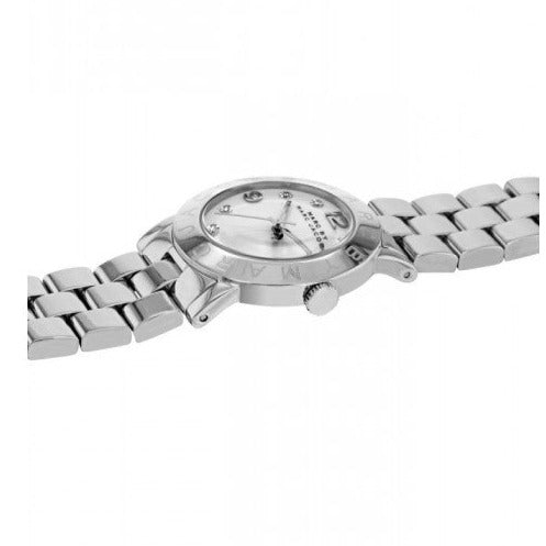 Marc Jacobs Amy White Dial Silver Steel Strap Watch for Women - MBM8611