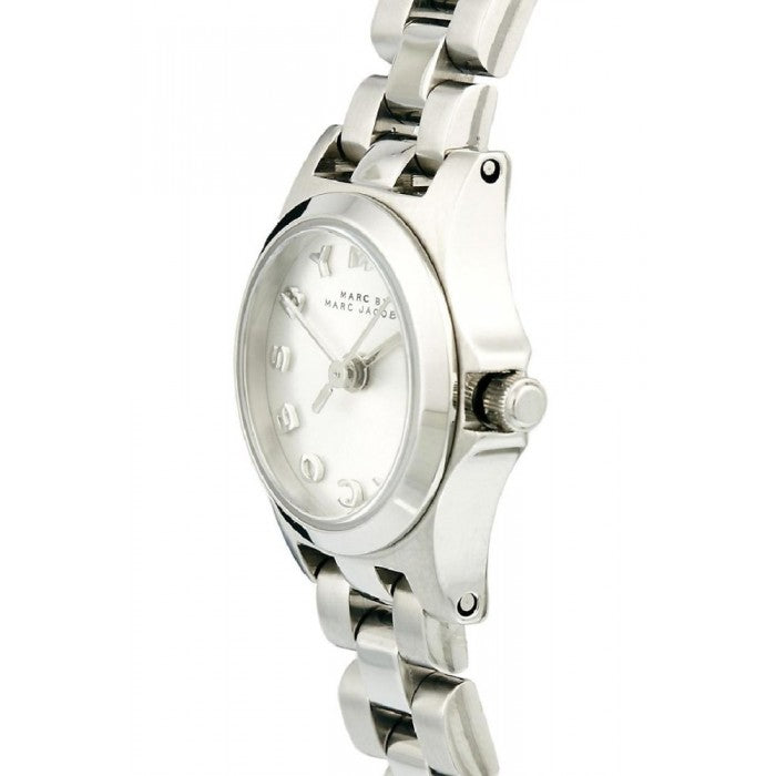 Marc Jacobs Henry Dinky Silver Dial Silver Steel Strap Watch for Women - MBM3198