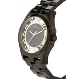 Marc Jacobs Henry Transparent Black Dial Black Steel Strap Watch for Women - MBM3255