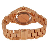 Marc Jacobs Henry Transparent Rose Gold Dial Rose Gold Steel Strap Watch for Women - MBM3339