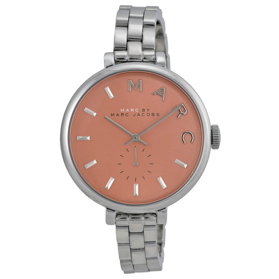 Marc Jacobs Sally Orange Dial Silver Steel Strap Watch for Women - MBM3365