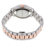 Marc Jacobs Tether Transparent White Dial Two Tone Steel Strap Watch for Women - MBM3436