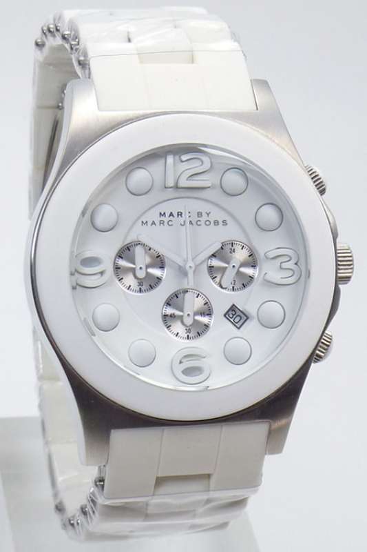 Marc Jacobs Pelly White Dial White Silicone Strap Watch for Women - MBM2565
