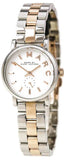 Marc Jacobs Baker White Dial Two Tone Steel Strap Watch for Women - MBM3331