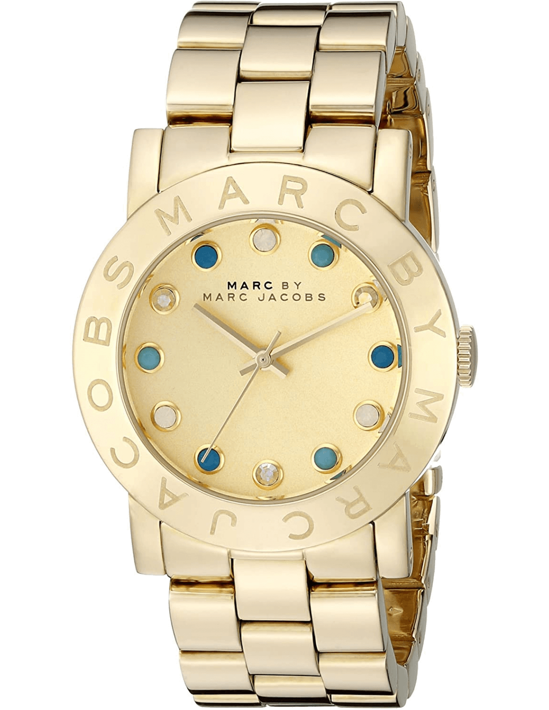 Marc Jacobs Amy Dexter Gold Dial Gold Steel Strap Watch for Women - MBM3215