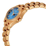Marc Jacobs Henry Dinky Blue Dial Rose Gold Steel Strap Watch for Women - MBM3204