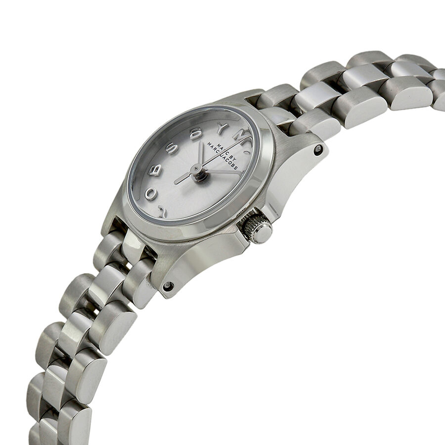 Marc Jacobs Henry Dinky Silver Dial Silver Steel Strap Watch for Women - MBM3198