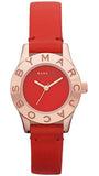 Marc Jacobs Blade Red Dial Red Leather Strap Watch for Women - MBM1210