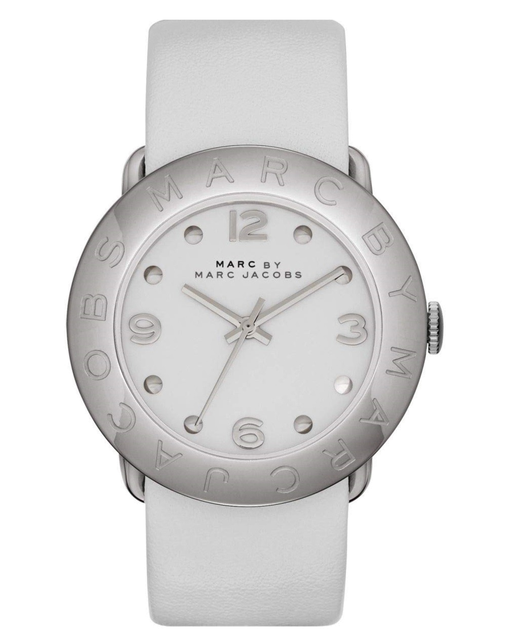 Marc Jacobs Blade White Dial White Leather Strap Watch for Women - MBM1223