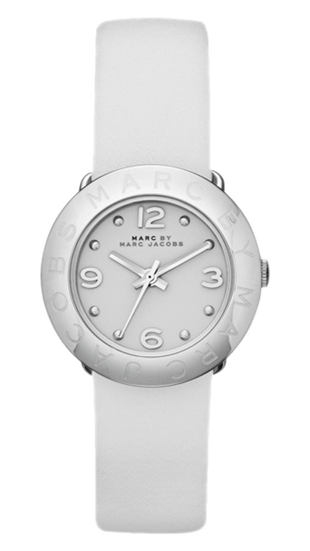 Marc Jacobs Blade White Dial White Leather Strap Watch for Women - MBM1223