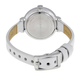 Marc Jacobs Sally White Dial White Leather Strap Watch for Women - MBM1350