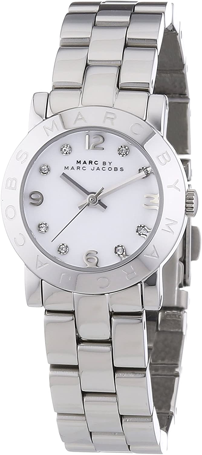 Marc Jacobs Mini Amy White Dial Silver Steel Strap Watch for Women - MBM3055
