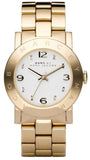 Marc Jacobs Amy White Dial Gold Steel Strap Watch for Women - MBM3056