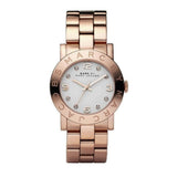 Marc Jacobs Amy White Dial Rose Gold Steel Strap Watch for Women - MBM3077