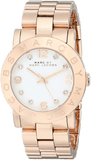 Marc Jacobs Amy White Dial Rose Gold Steel Strap Watch for Women - MBM3077