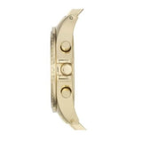Marc Jacobs Henry Chronograph Gold Dial Gold Steel Strap Watch for Women - MBM3105