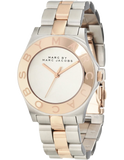 Marc Jacobs Blade Silver Dial Two Tone Steel Strap Watch for Women - MBM3129