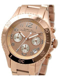 Marc Jacobs Rock Chronograph Rose Gold Dial Rose Gold Steel Strap Watch for Women - MBM3156