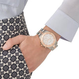 Marc Jacobs Blade Chronograph Silver Dial Two Tone Steel Strap Watch for Women - MBM3178