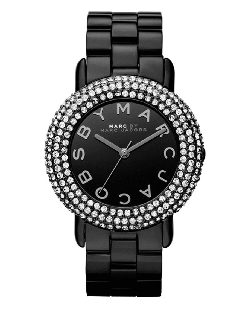 Marc Jacobs Marci Black Dial Black Steel Dial Strap Watch for Women - MBM3193