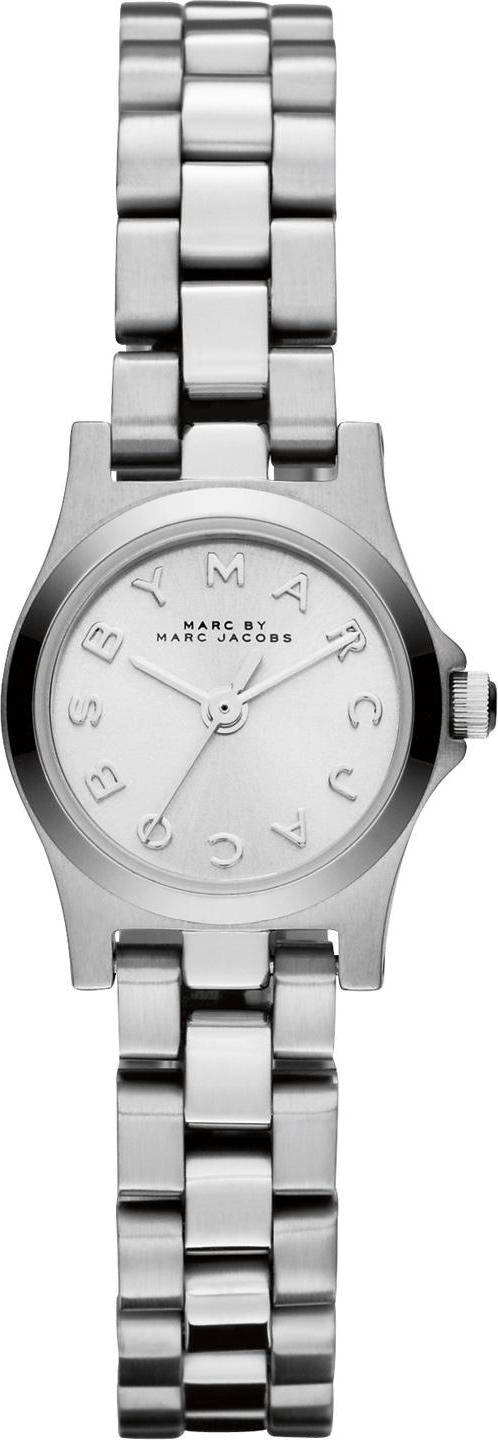 Marc Jacobs Henry Dinky Silver Dial Silver Steel Strap Watch for Women - MBM3198