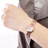 Marc Jacobs Amy White Dial Rose Gold Steel Strap Watch for Women - MBM8613