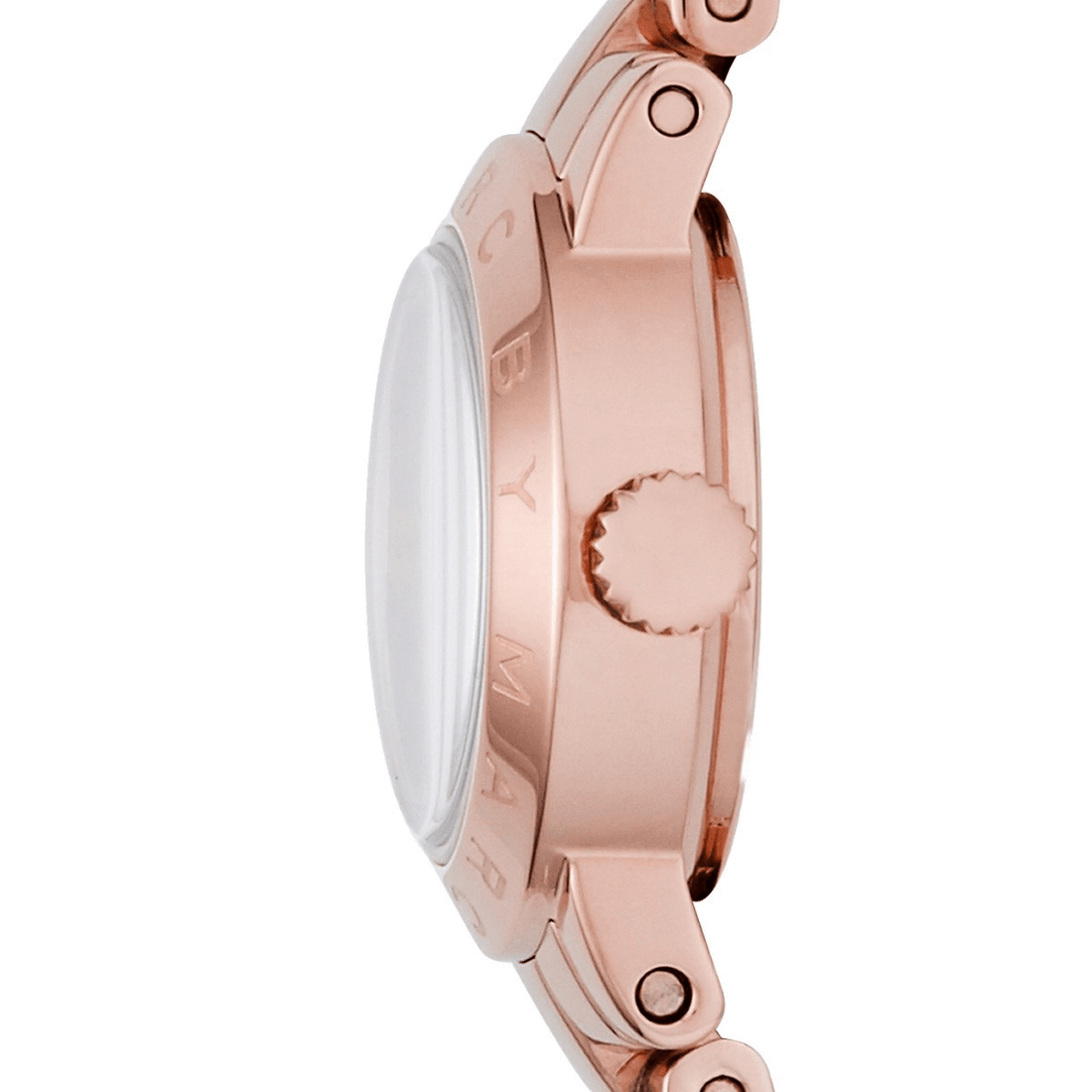 Marc Jacobs Amy White Dial Rose Gold Steel Strap Watch for Women - MBM8613